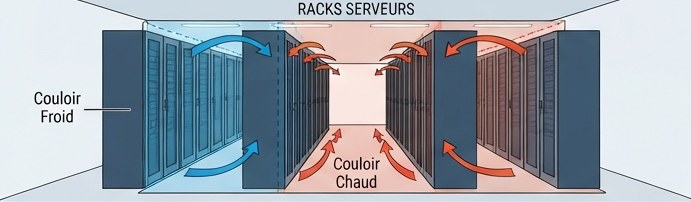 Allée de data center